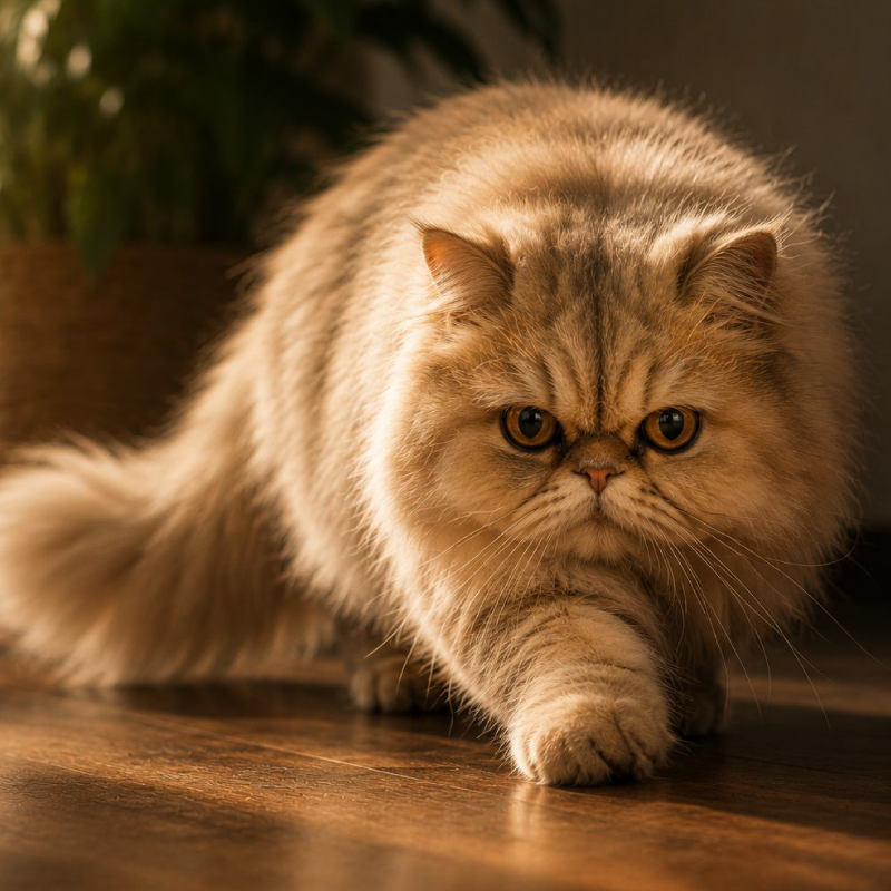 Gato caminando silenciosamente con precisión y agilidad